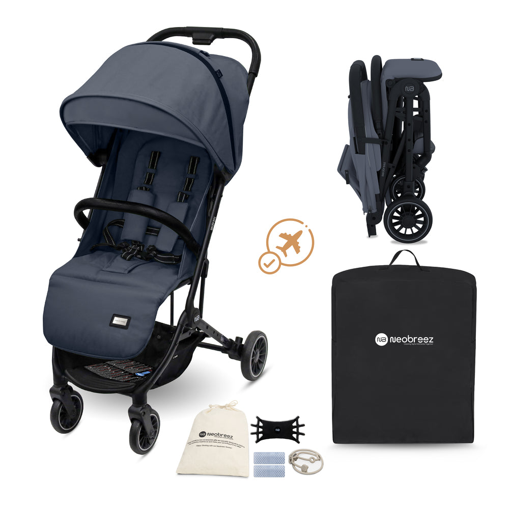 Neobreez Litex Ultra Lightweight Cabin Size Travel Stroller Grey