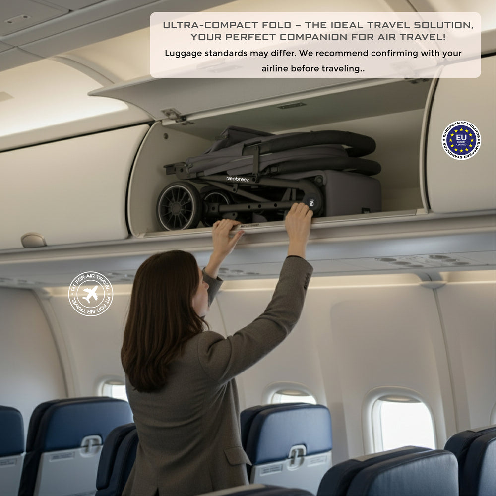 Neobreez Litex Ultra Lightweight Cabin Size Travel Stroller Grey