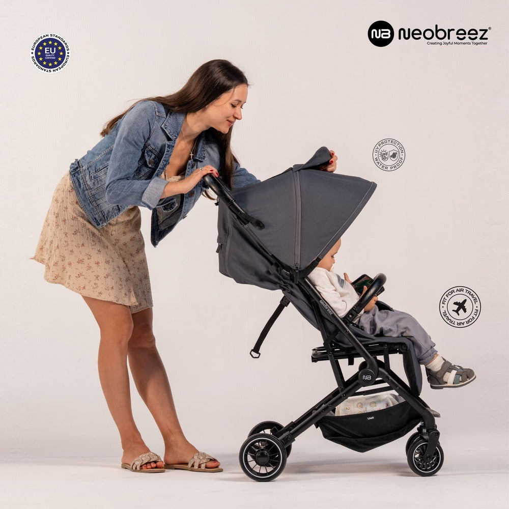 Neobreez Litex Ultra Lightweight Cabin Size Travel Stroller Grey
