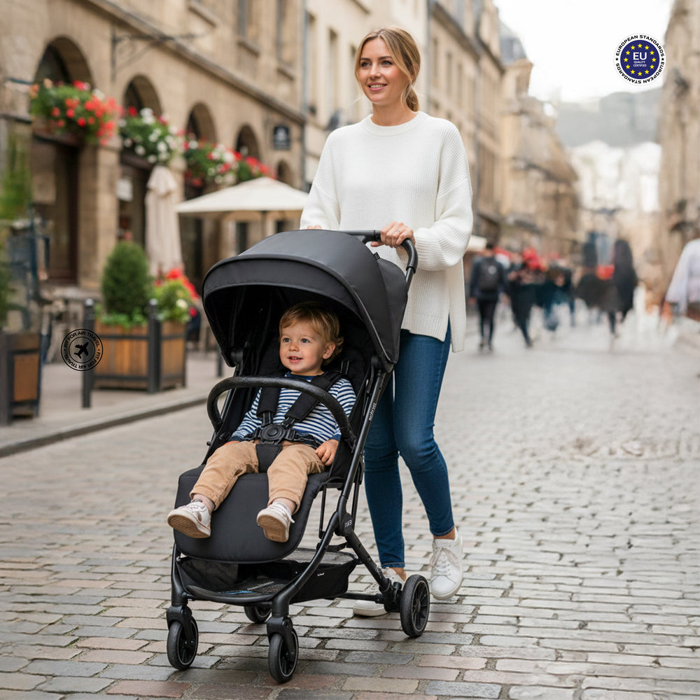 Neobreez Litex Ultra Lightweight Cabin Size Travel Stroller Black