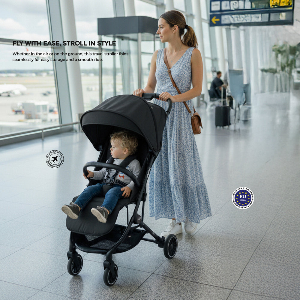 Neobreez Litex Ultra Lightweight Cabin Size Travel Stroller Black