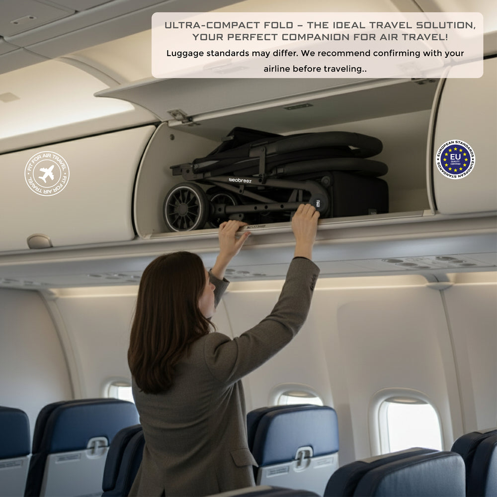 Neobreez Litex Ultra Lightweight Cabin Size Travel Stroller Black