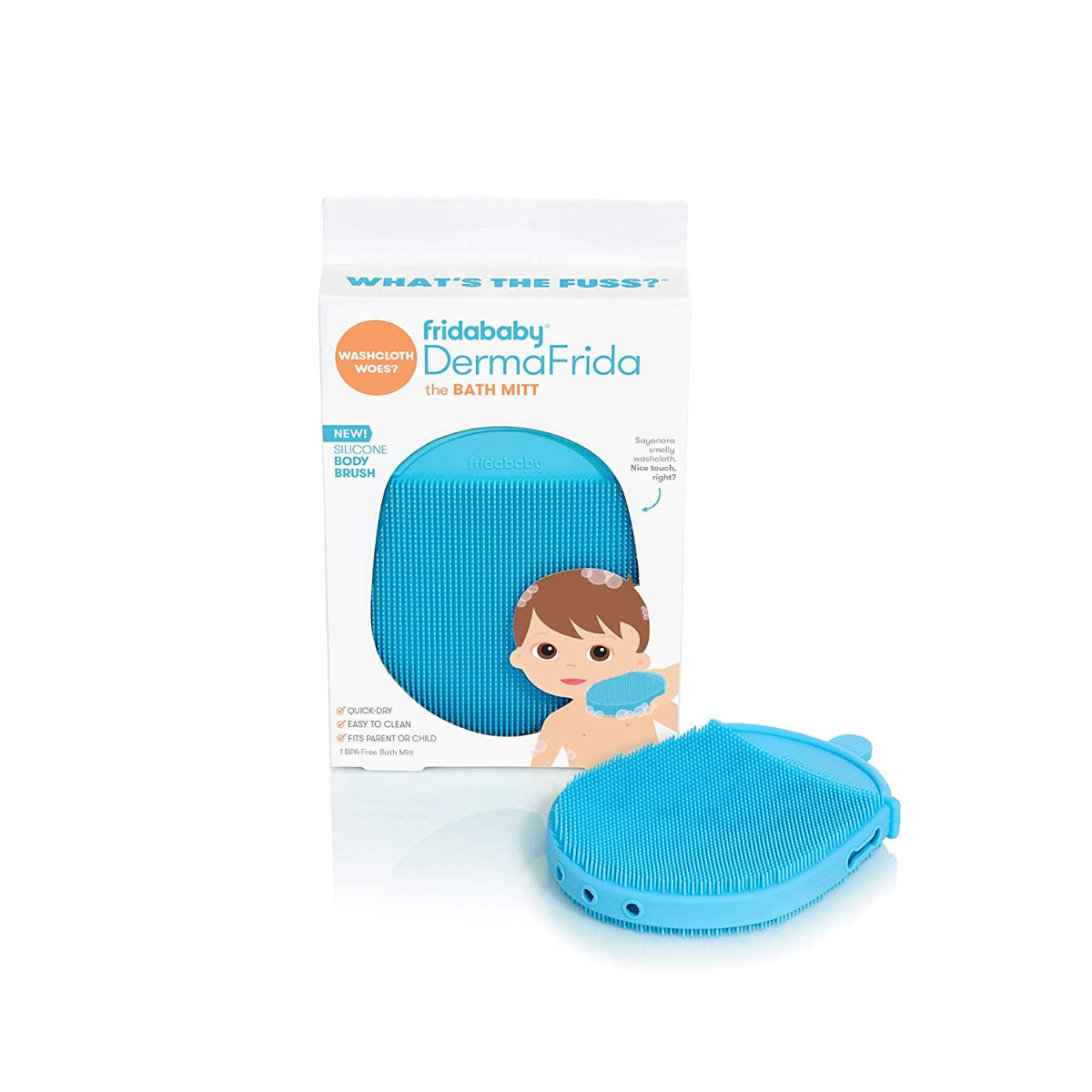 Frida Baby Dermafrida The Bath Mitt By Frida Baby Toddler Quick Dry Body Bath Brush