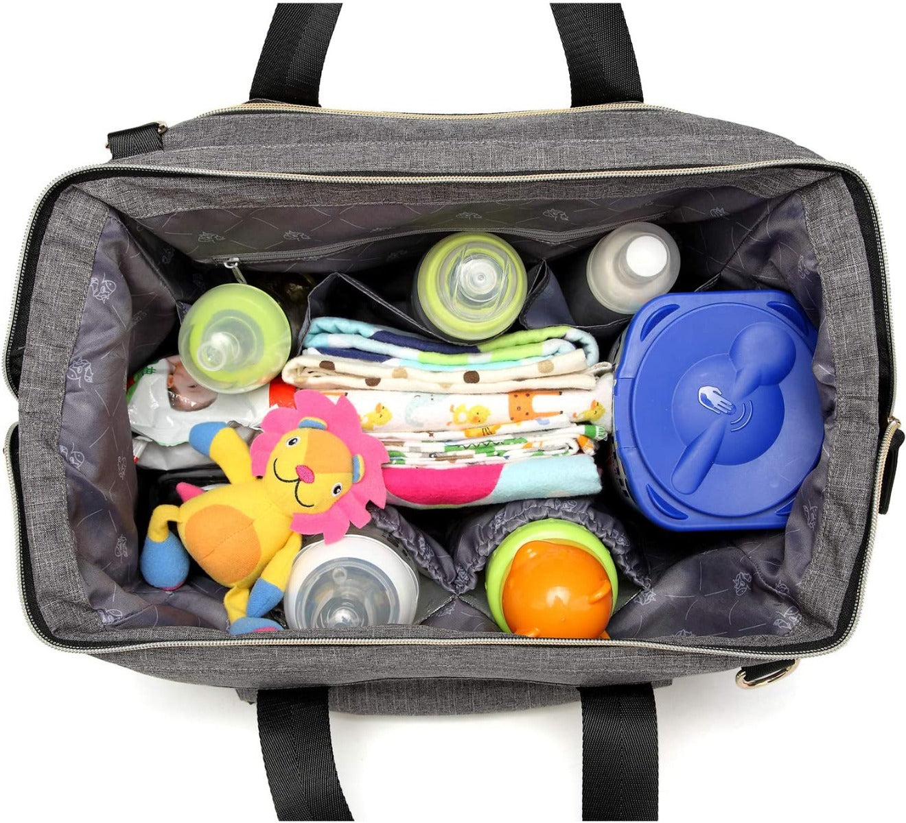 Little Story  Zera Mom Dad Diaper Bag Grey