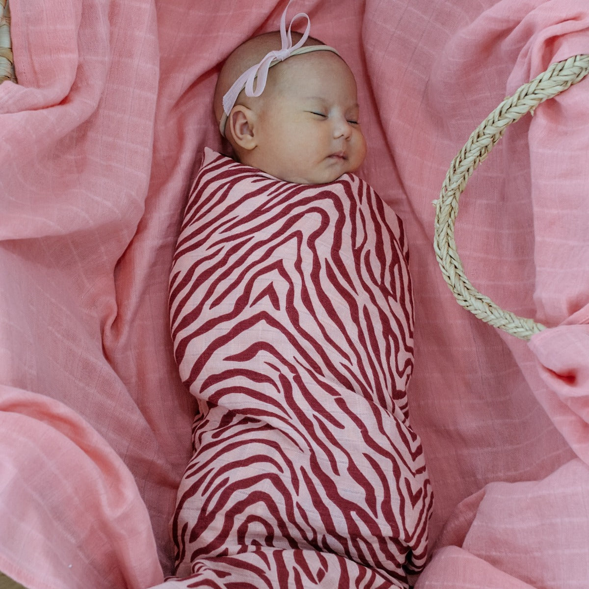 Tommy Lise Baby Swaddle Marsala Tiger 120X120Cm