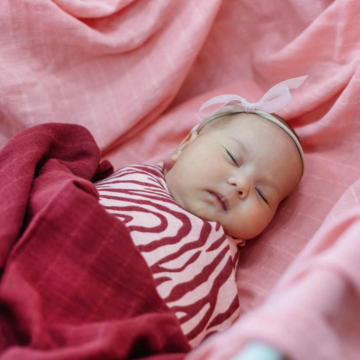 Tommy Lise Baby Swaddle Marsala Tiger 120X120Cm
