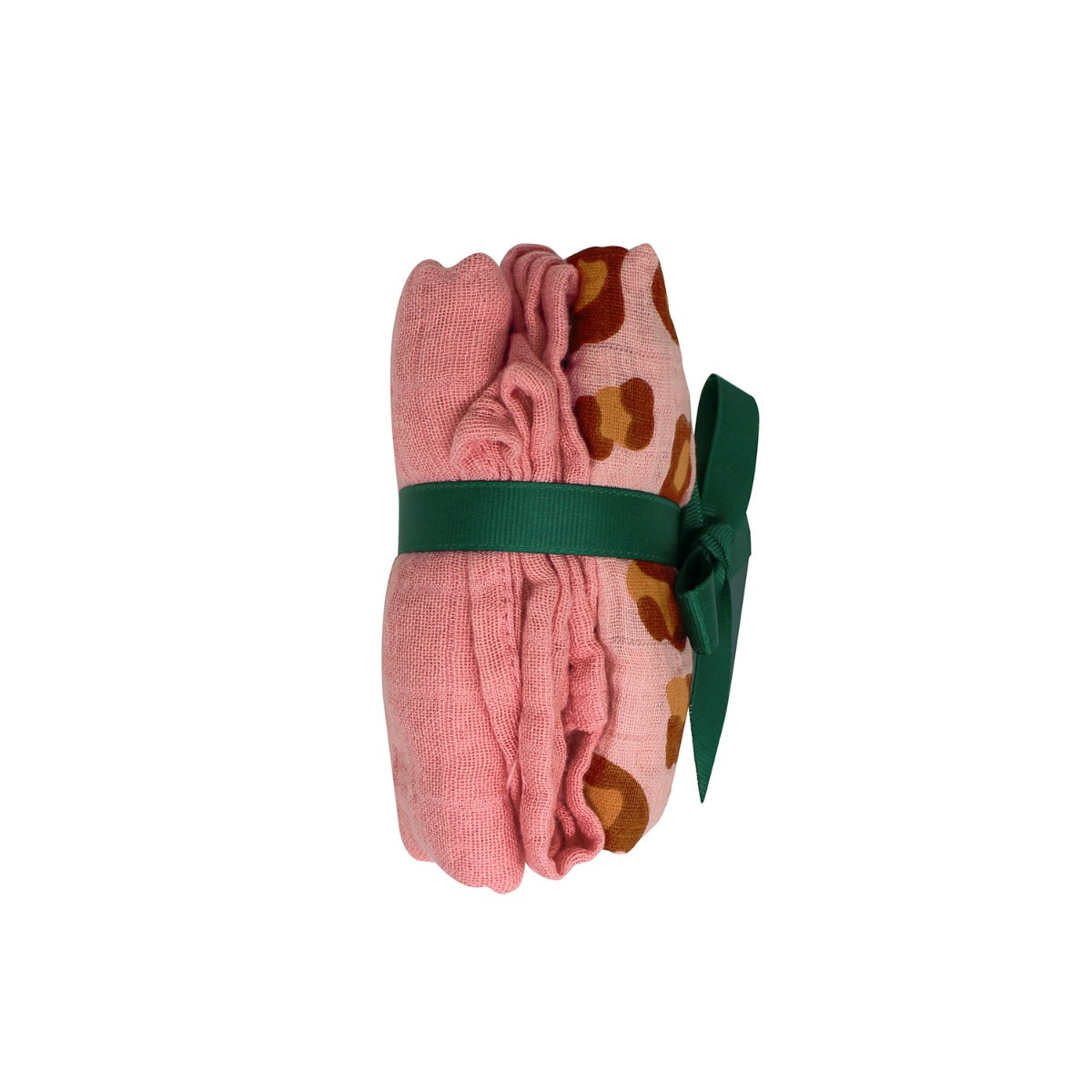 Tommy Lise Muslin Swaddle Set Coral Leopard(70X70Cm