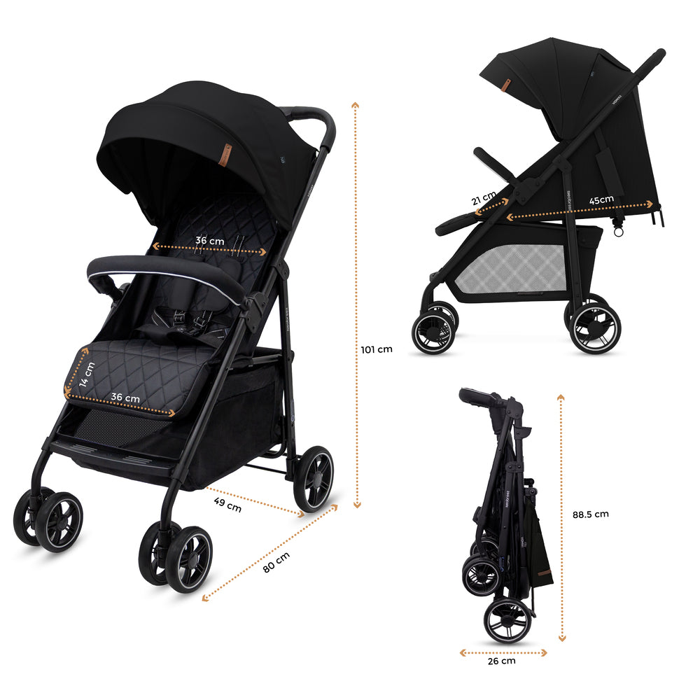Neobreez VOMX1 Ultra Lightweight Stroller Black