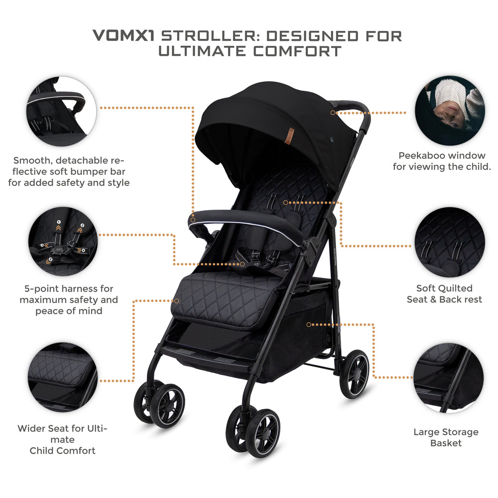 Neobreez VOMX1 Ultra Lightweight Stroller Black