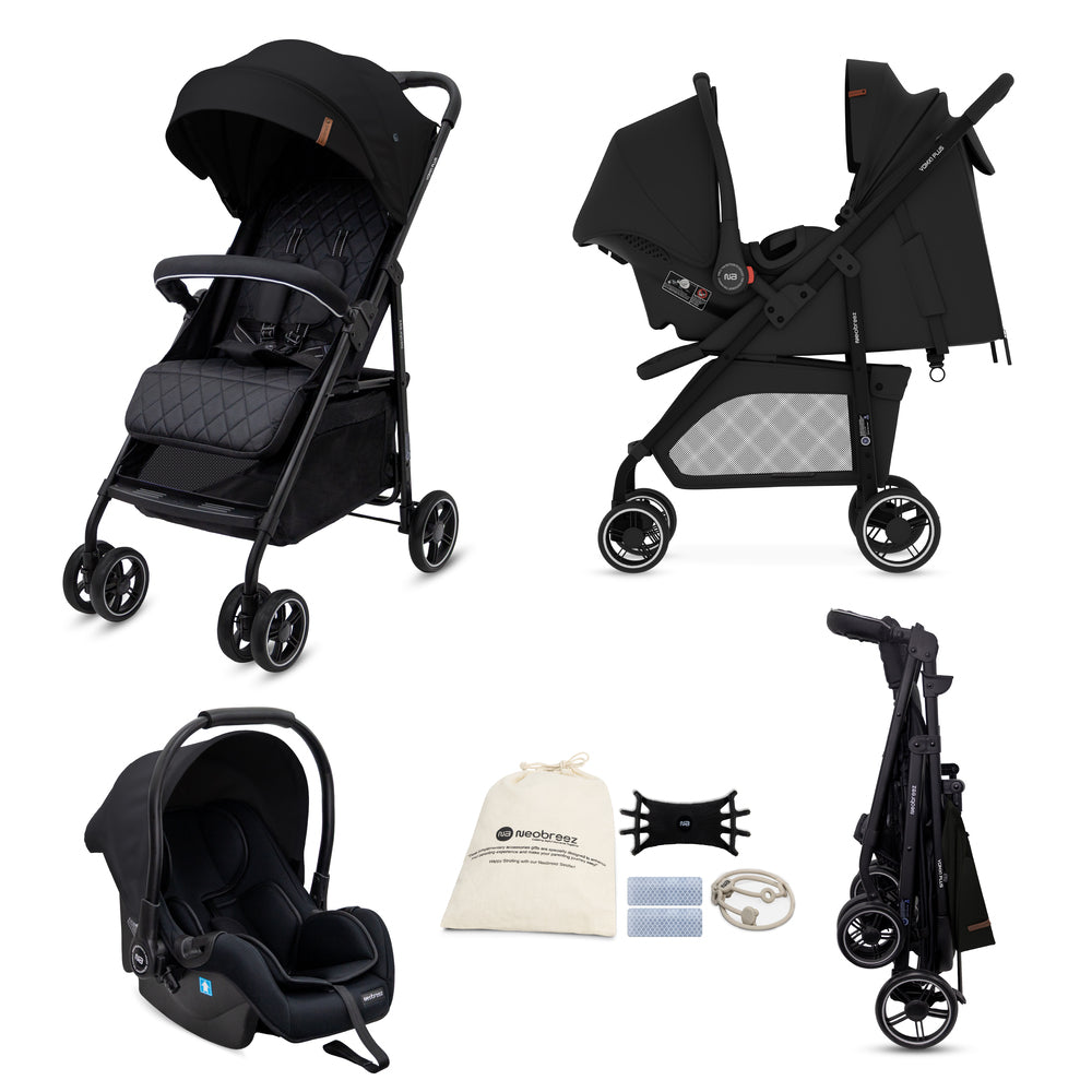 Neobreez VOMX1 PLUS 2 in 1 Travel System Stroller Black