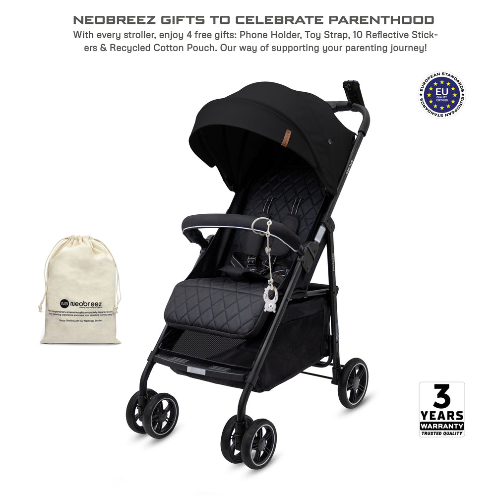Neobreez VOMX1 PLUS 2 in 1 Travel System Stroller Black