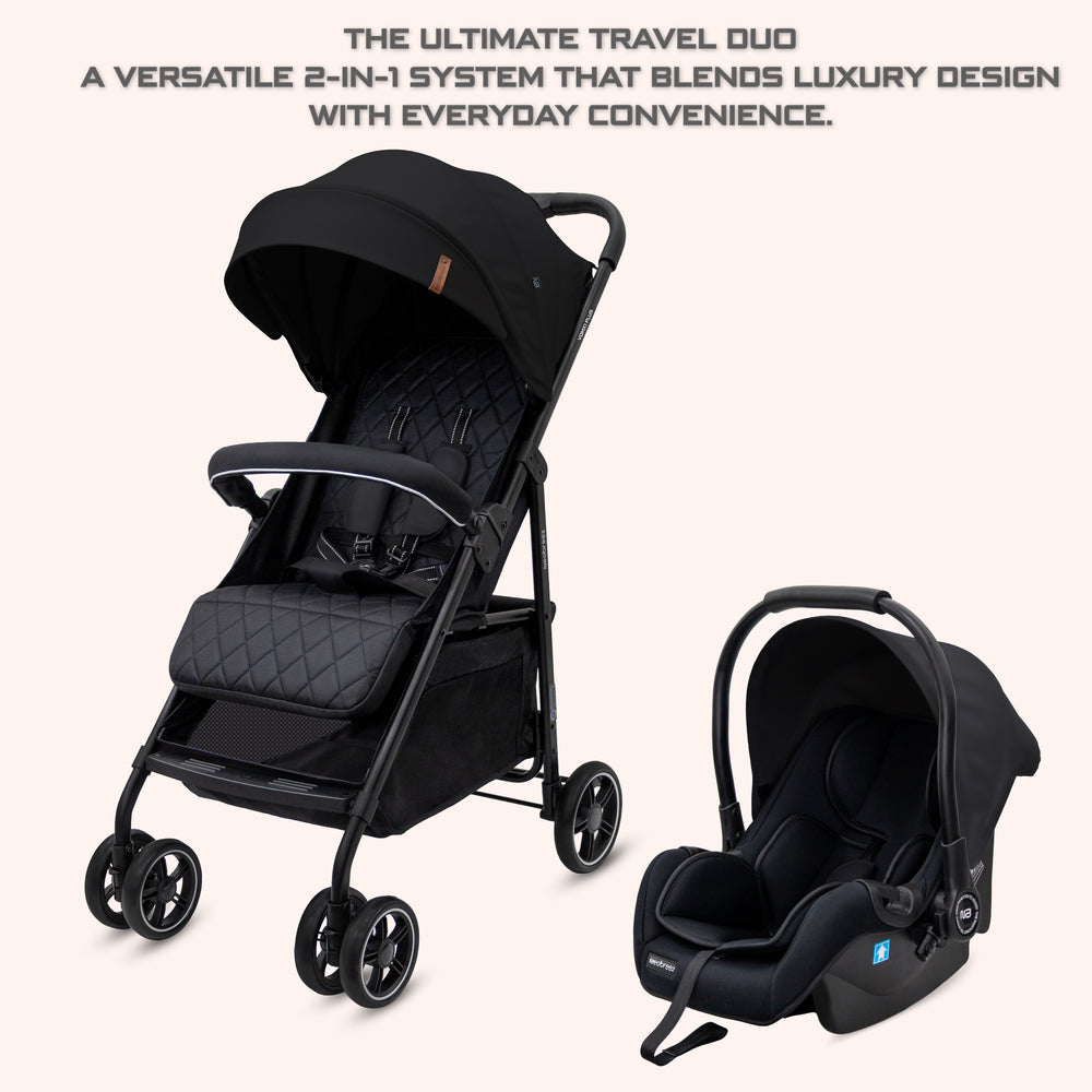 Neobreez VOMX1 PLUS 2 in 1 Travel System Stroller Black