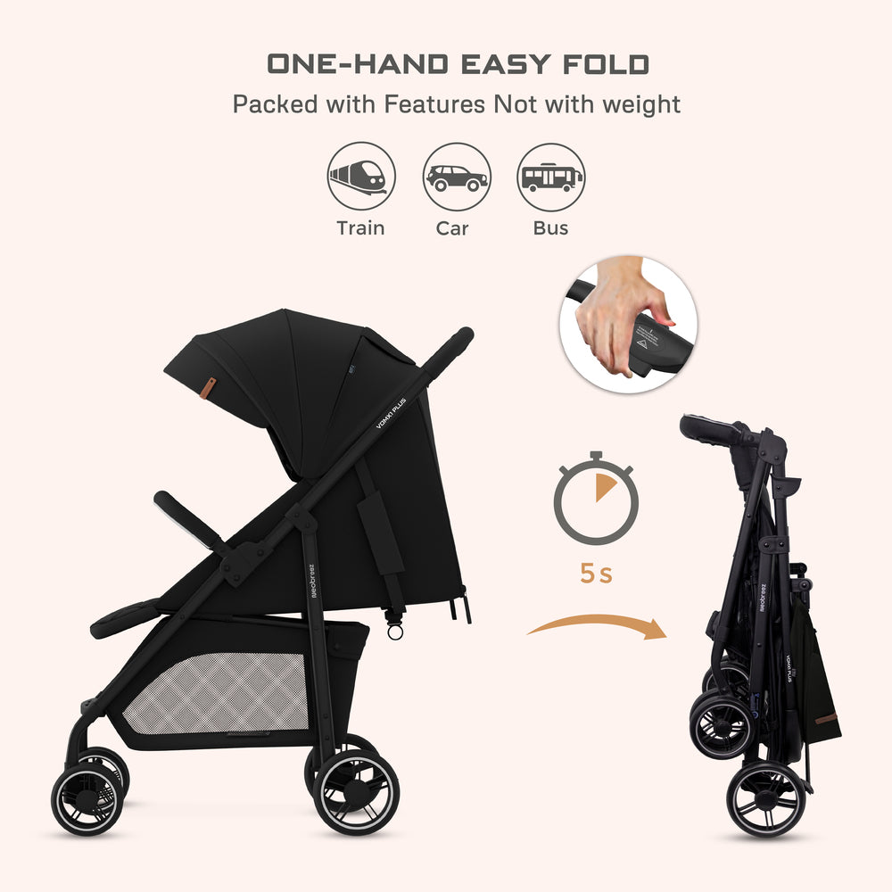 Neobreez VOMX1 PLUS 2 in 1 Travel System Stroller Black