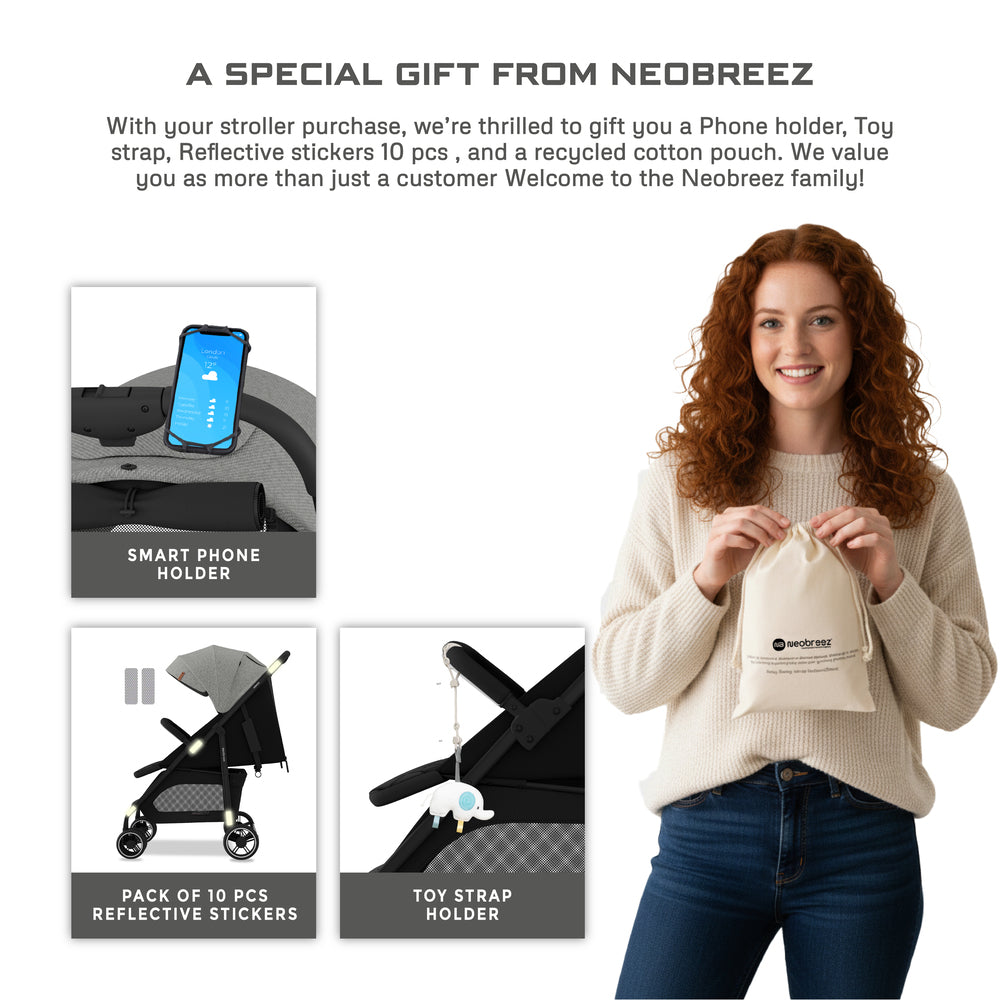 Neobreez VOMX1 Ultra Lightweight Stroller Medium Gray