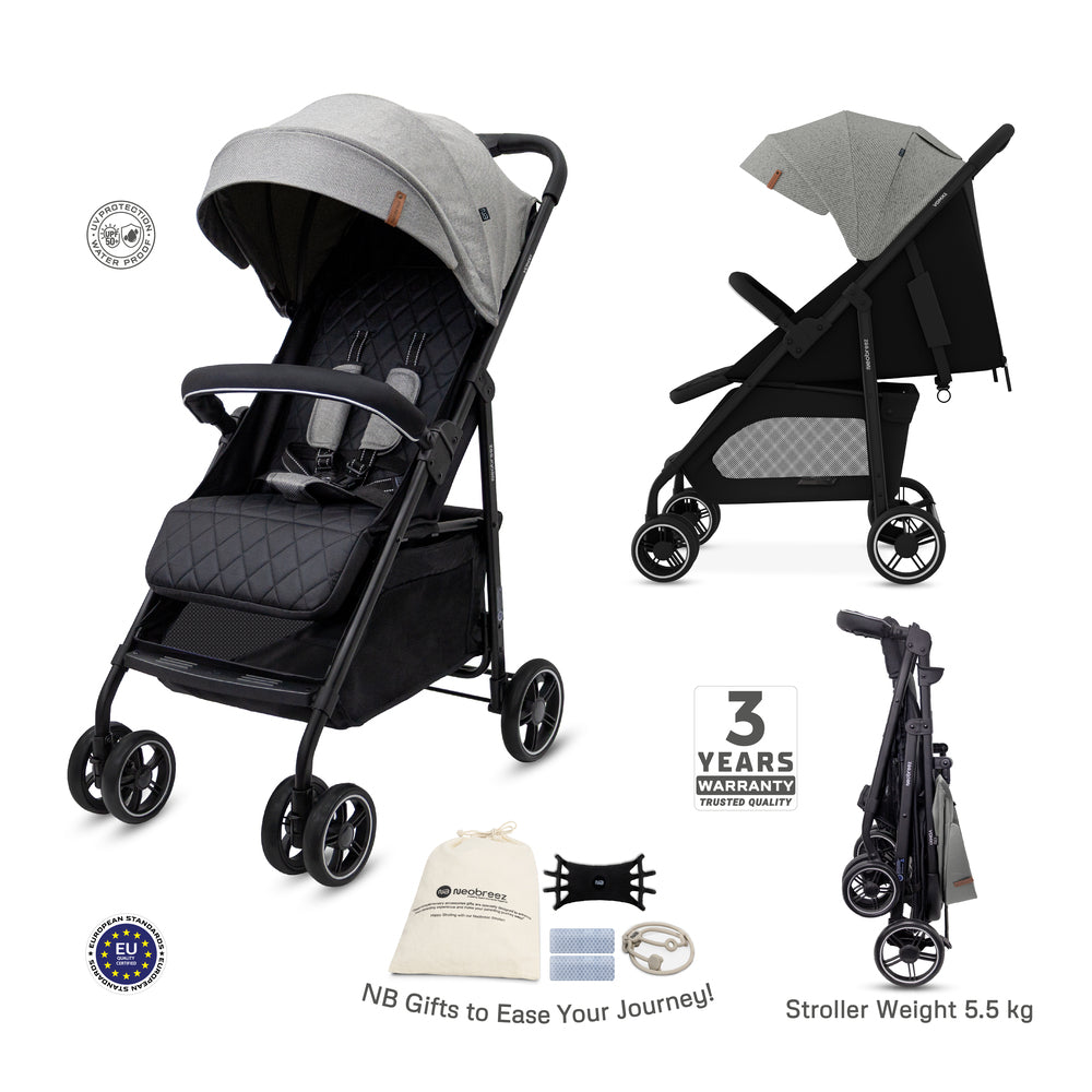 Neobreez VOMX1 Ultra Lightweight Stroller Medium Gray