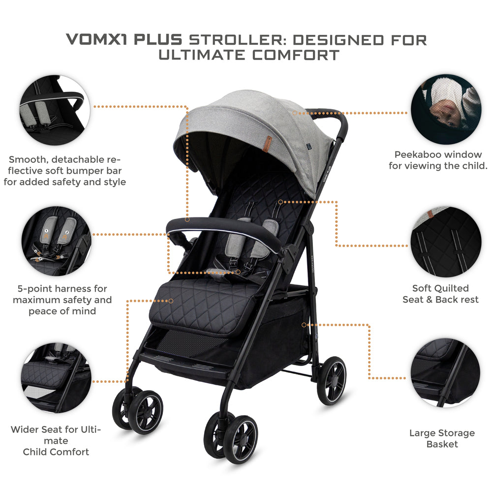 Neobreez VOMX1 PLUS 2 in 1 Travel System Stroller