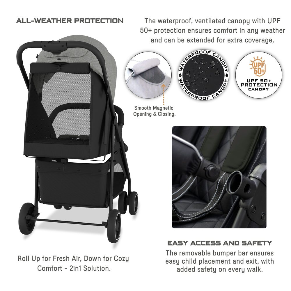Neobreez VOMX1 PLUS 2 in 1 Travel System Stroller