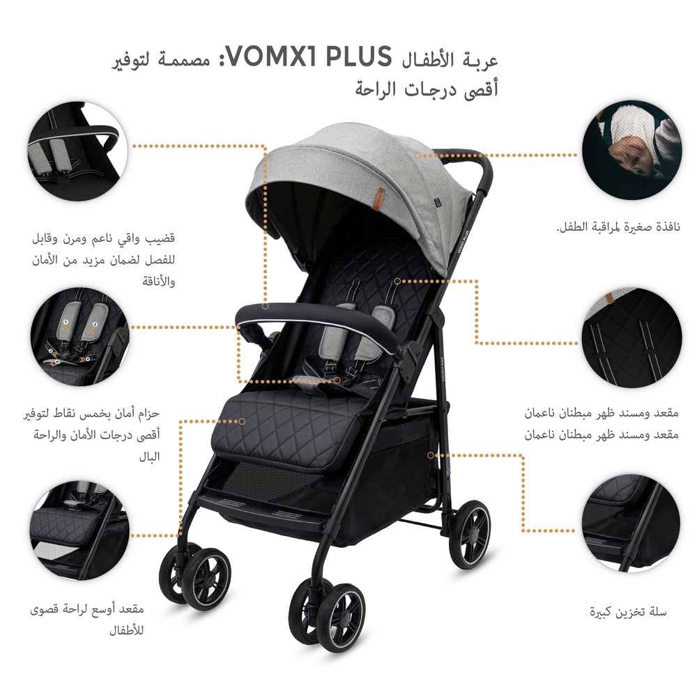 Neobreez VOMX1 PLUS 2 in 1 Travel System Stroller