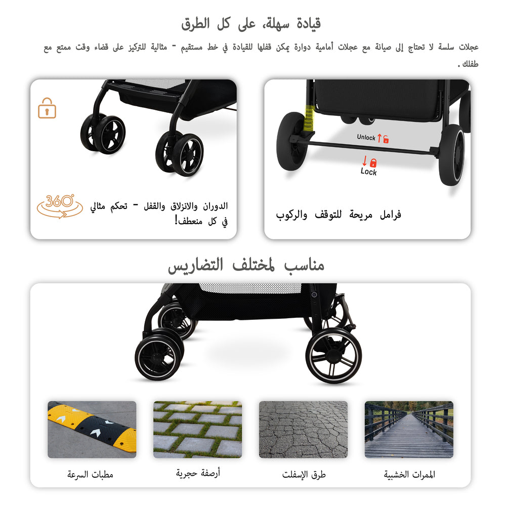 Neobreez VOMX1 PLUS 2 in 1 Travel System Stroller
