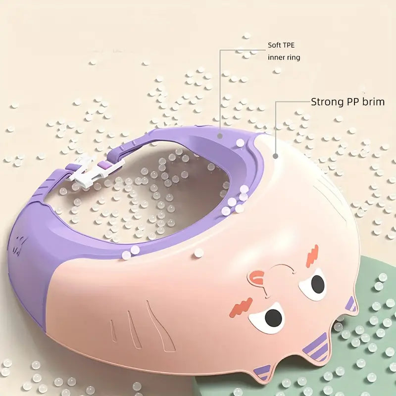 Adjustable Kids Shower Cap Pink