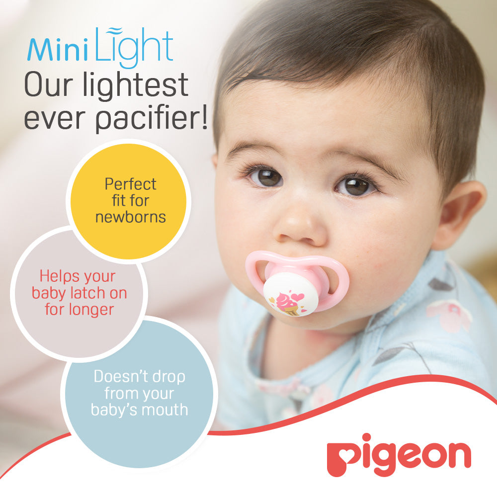 Pigeon Minilight Pacifier Single S  Girl (Sold Separately Subjected to Availability)