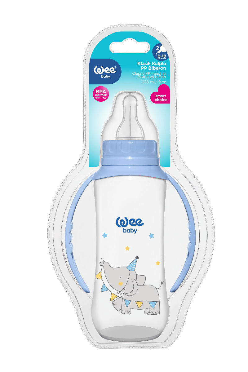 Wee Baby PP Feeding Bottles With Grip 270ml (Sold Separately Subject to Availability)