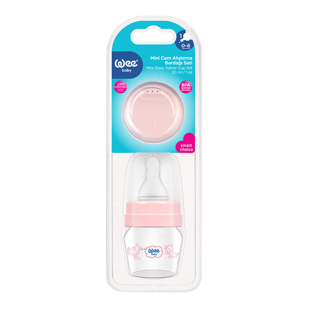Wee Baby Mini Glass Sippy Bottle Set 30ml