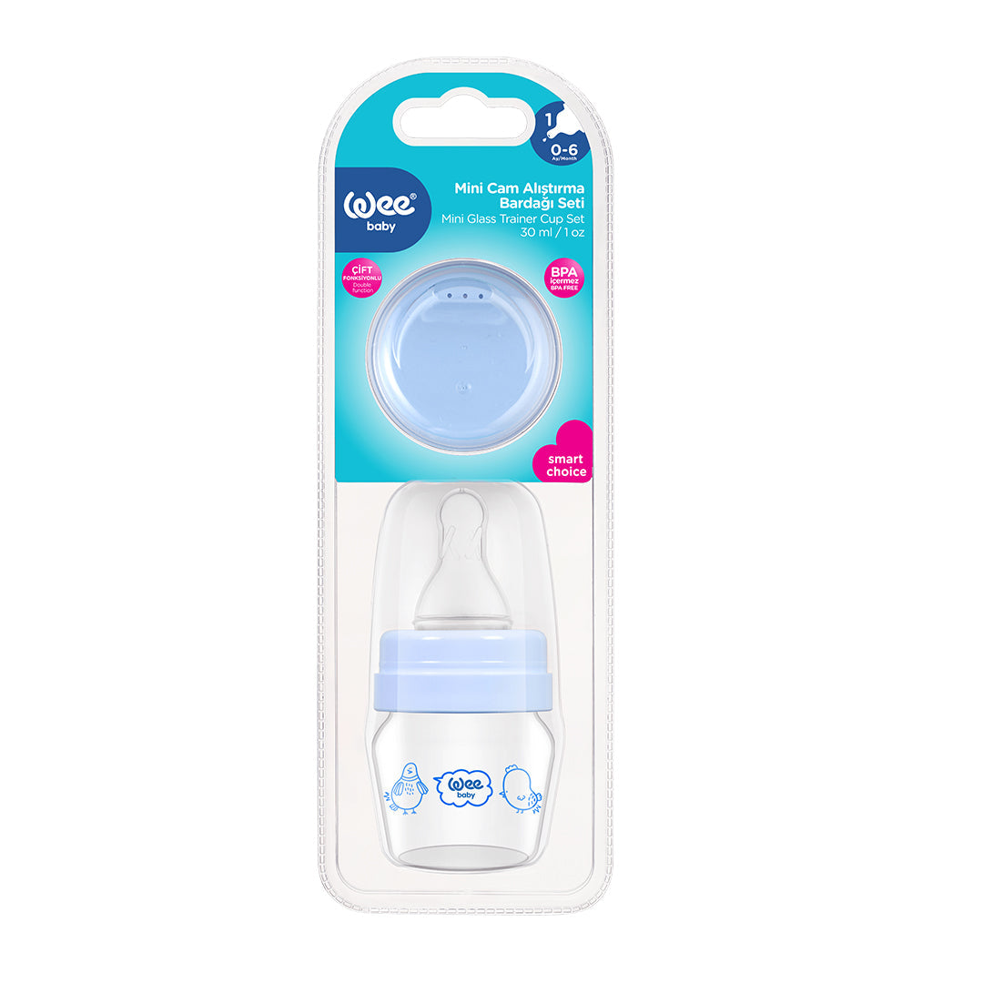 Wee Baby Mini Glass Sippy Bottle Set 30ml