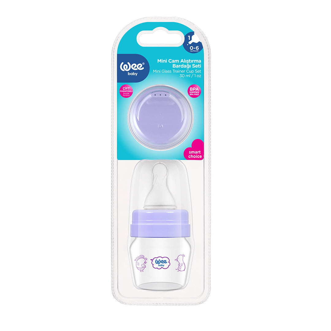Wee Baby Mini Glass Sippy Bottle Set 30ml