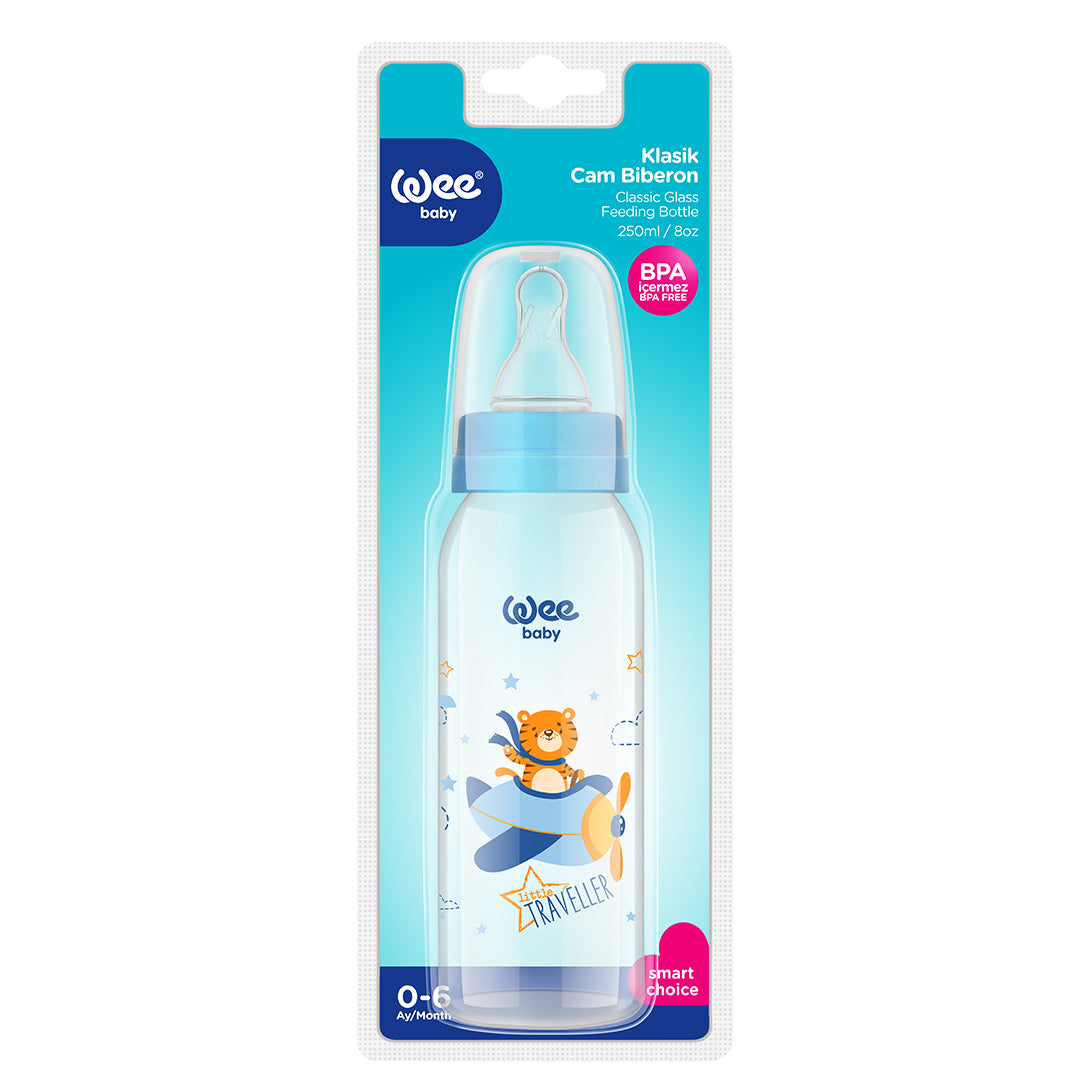Wee Baby Glass Feeding Bottle 250ml Sold Separately Subject to Availability)