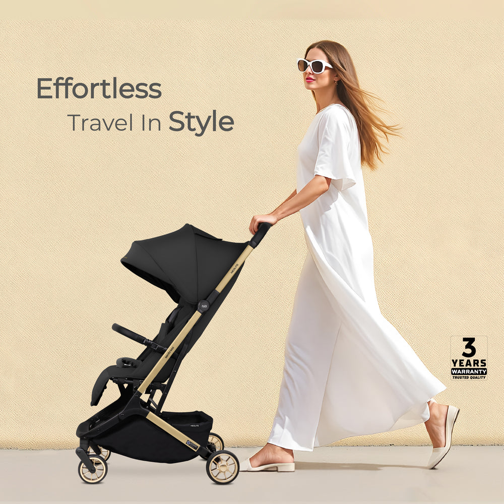 Neobreez Neolite Ultra Lightweight Cabin Size Travel Stroller Black