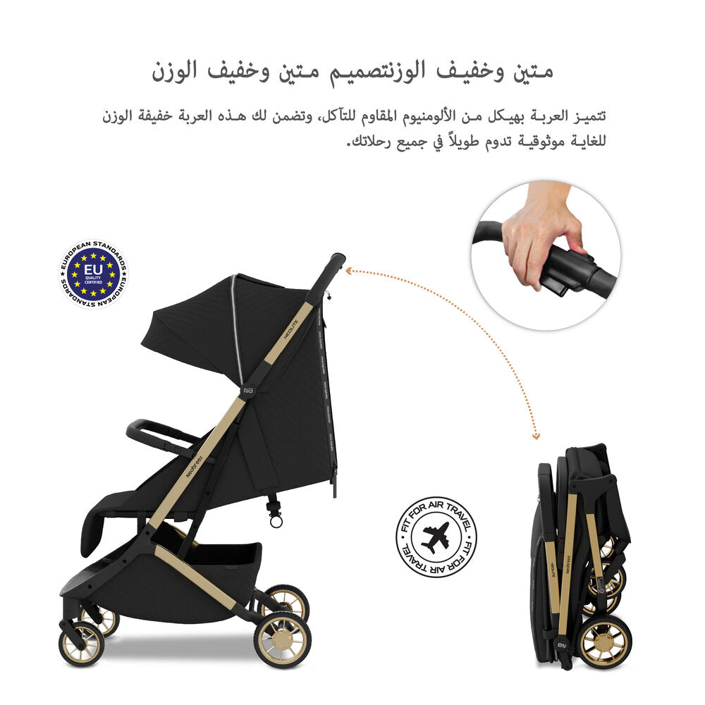 Neobreez Neolite Ultra Lightweight Cabin Size Travel Stroller Black