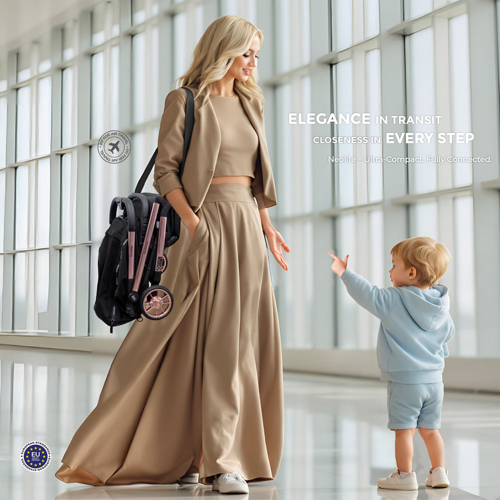 Neobreez Neolite Ultra Lightweight Cabin Size Travel Stroller Black