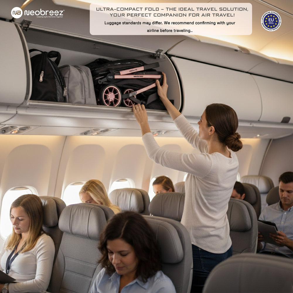 Neobreez Neolite Ultra Lightweight Cabin Size Travel Stroller Black