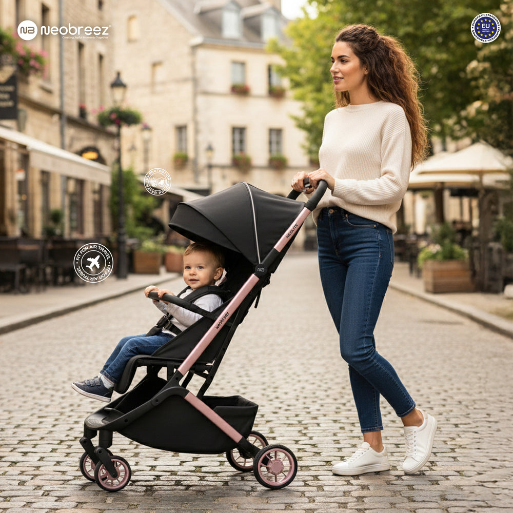 Neobreez Neolite Ultra Lightweight Cabin Size Travel Stroller Black