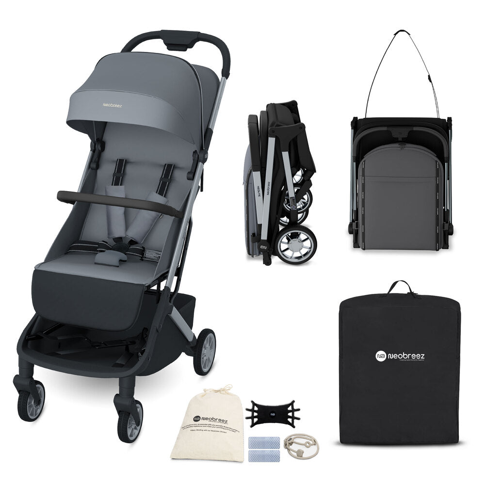 Neobreez Neolite Ultra Lightweight Cabin Size Travel Stroller Grey/Black