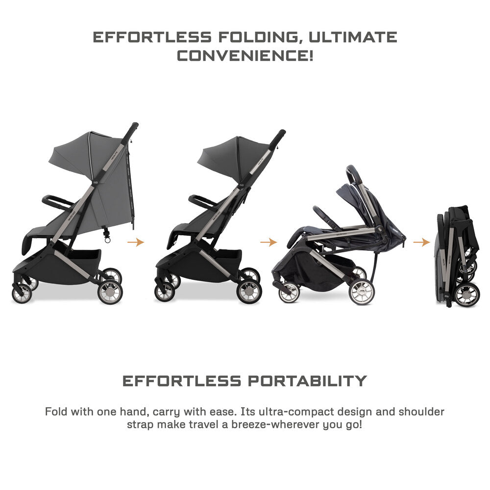 Neobreez Neolite Ultra Lightweight Cabin Size Travel Stroller Grey/Black