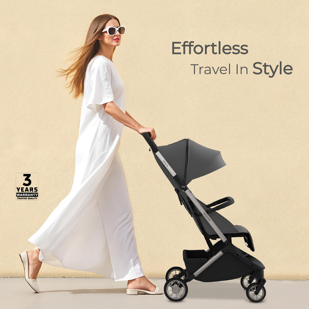 Neobreez Neolite Ultra Lightweight Cabin Size Travel Stroller Grey/Black