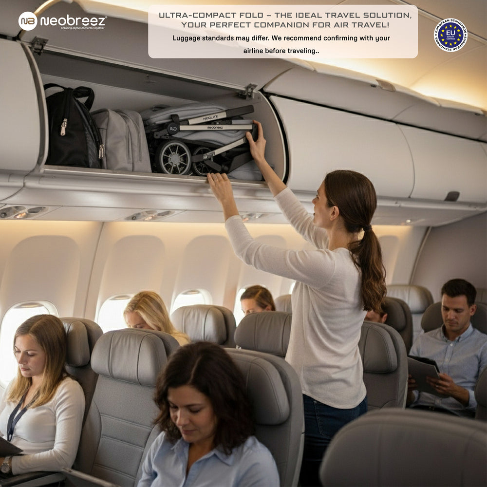 Neobreez Neolite Ultra Lightweight Cabin Size Travel Stroller Grey/Black