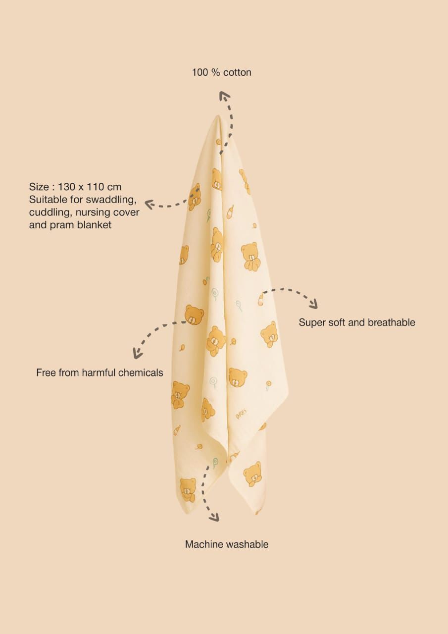 Kinder Valley Gentle Nest Bamboo Muslin Swaddle Pack of 2