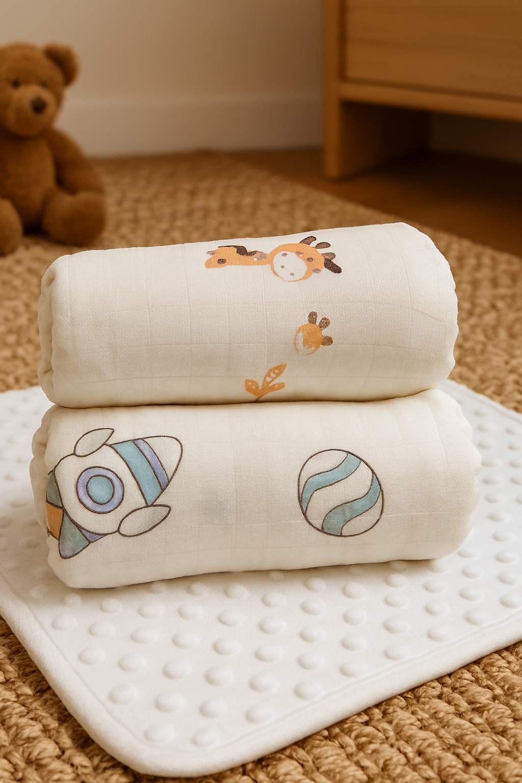Kinder Valley Little Safari Bamboo Muslin Swaddle Pack of 2