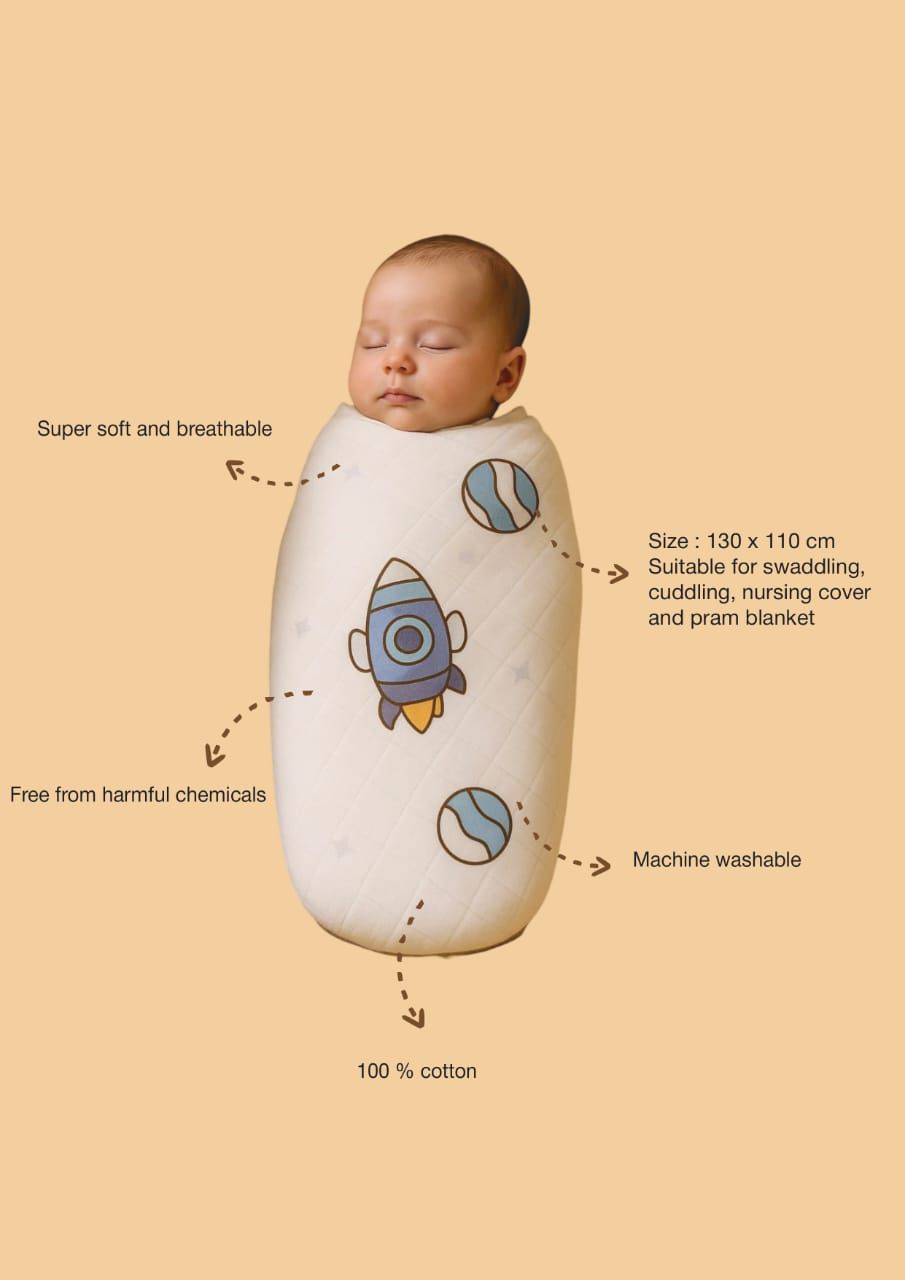 Kinder Valley Little Safari Bamboo Muslin Swaddle Pack of 2
