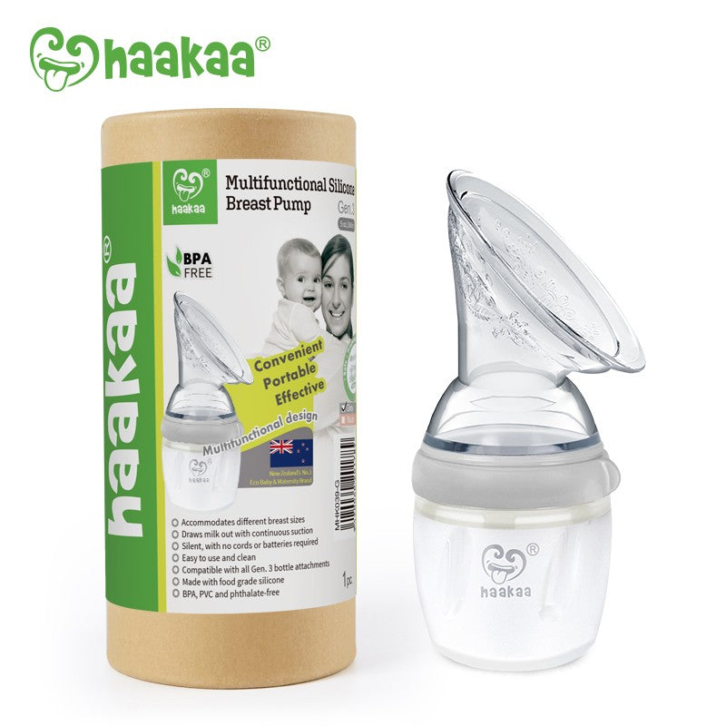 Haakaa Gen 3  Silicone Breast Pump 160Ml  Grey