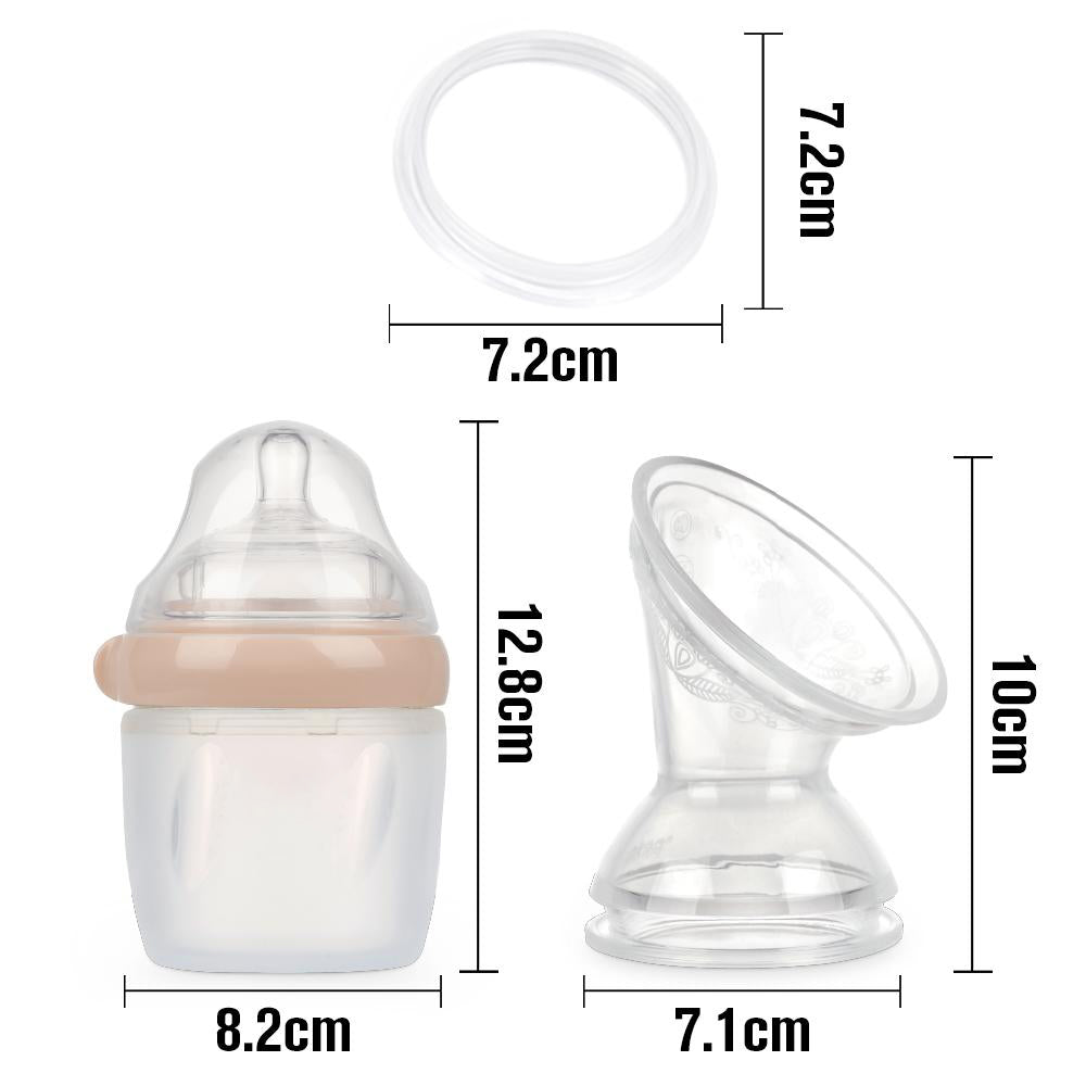 Haakaa Gen 3  Silicone Pump  Bottle & Sealing Disc Set Grey