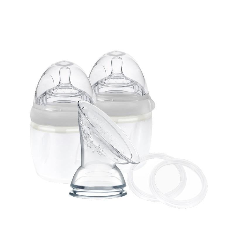 Haakaa Gen 3  Silicone Pump  Bottle & Sealing Disc Set Grey
