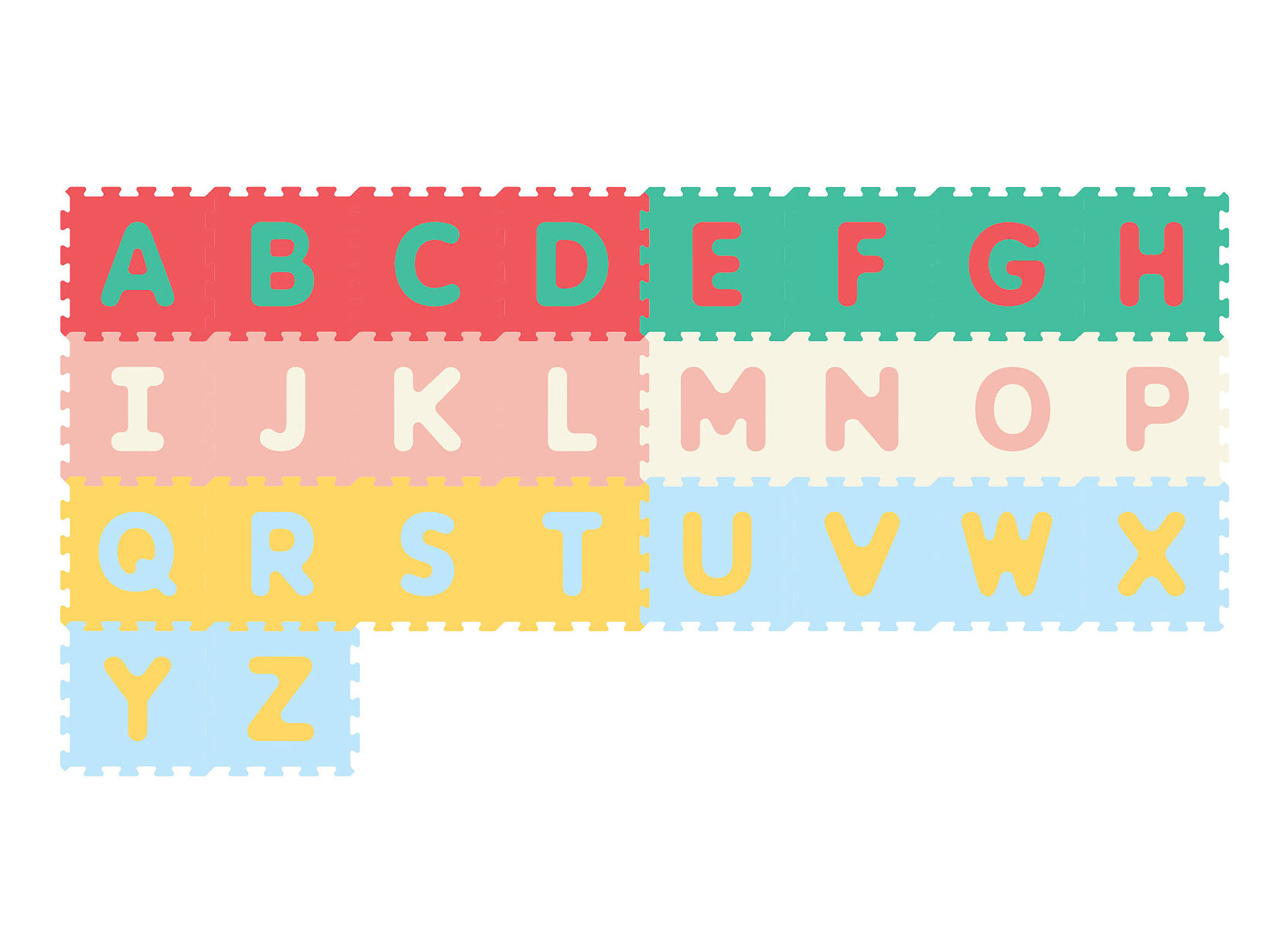 Sunta Antibacterial Alphabet Puzzle Mat Multicolor 26pcs
