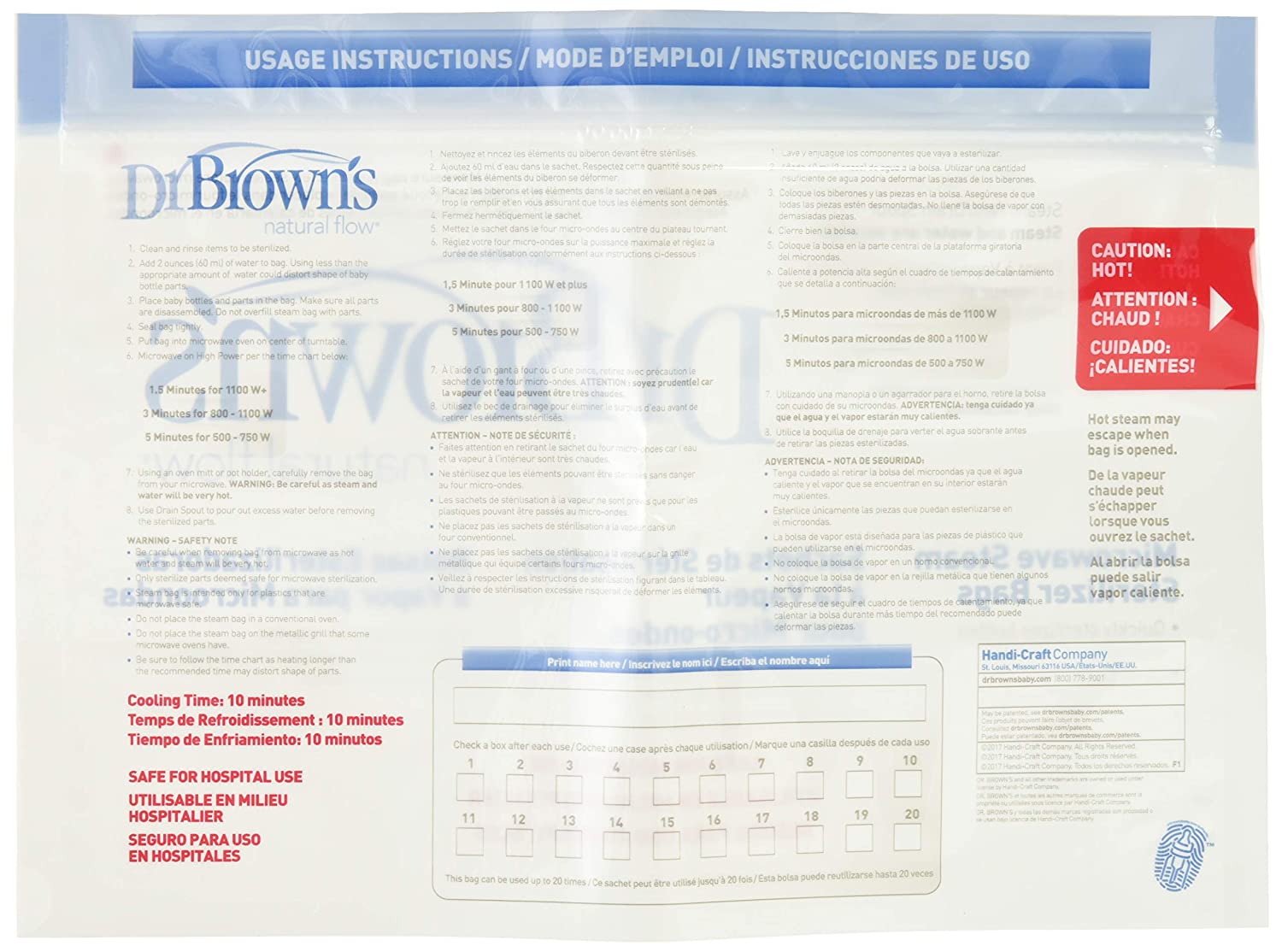 Microwave Steam Sterlizer Bags
