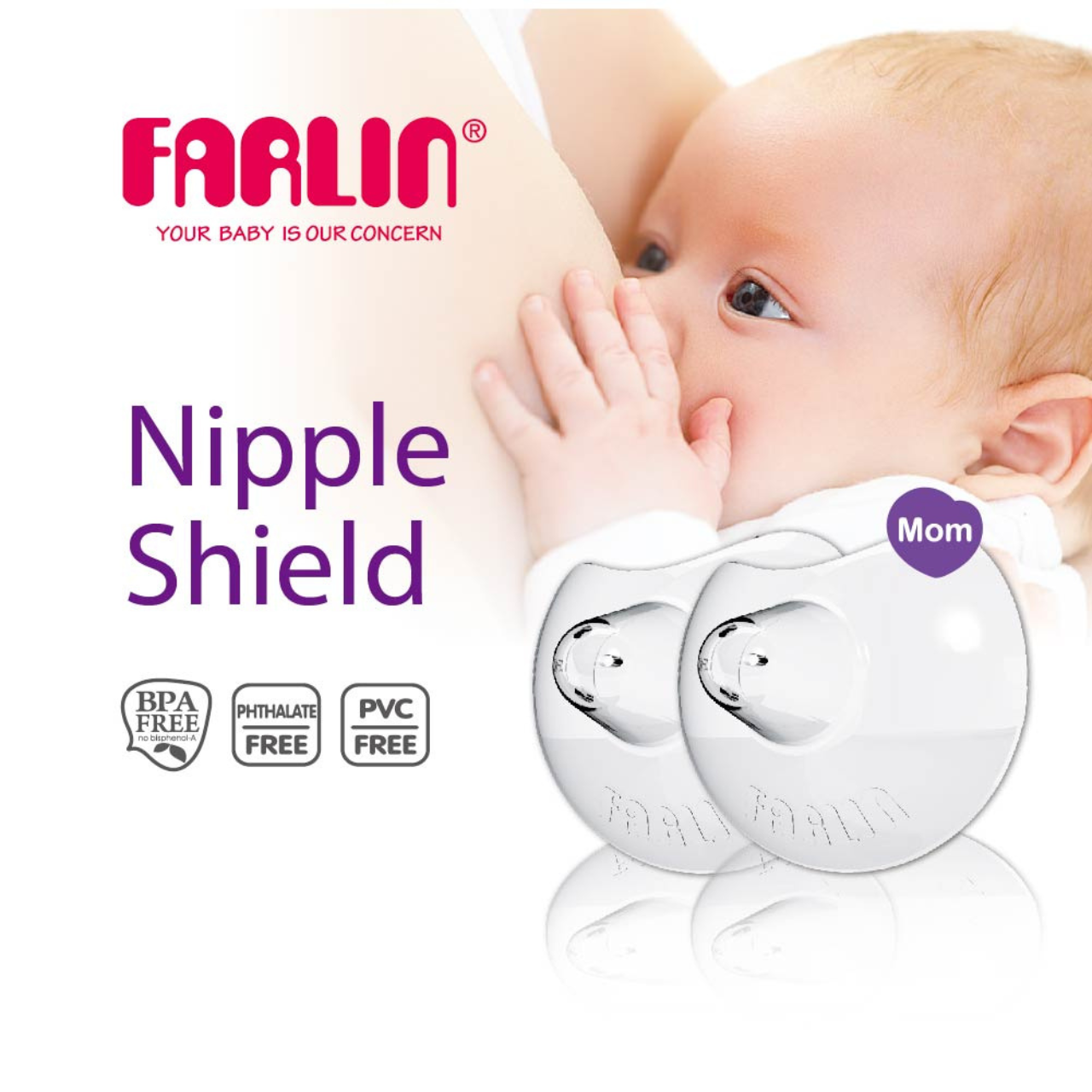 Farlin Breast Nipple Shield Reusable 2pcs Pack