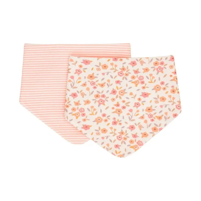 All4Ella - طقم مريلة باندانا - باقة زهور