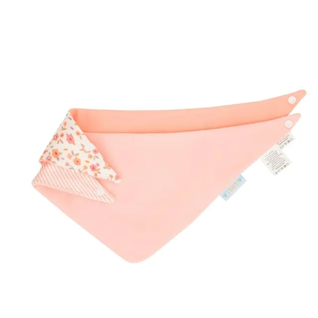 All4Ella - طقم مريلة باندانا - باقة زهور